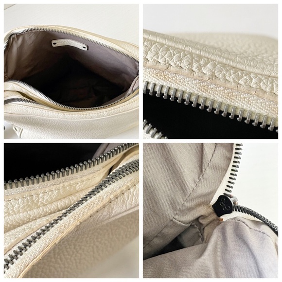 Bottega Veneta bone white pebbled leather intrecciato detail crossbody bag - Picture 11 of 12